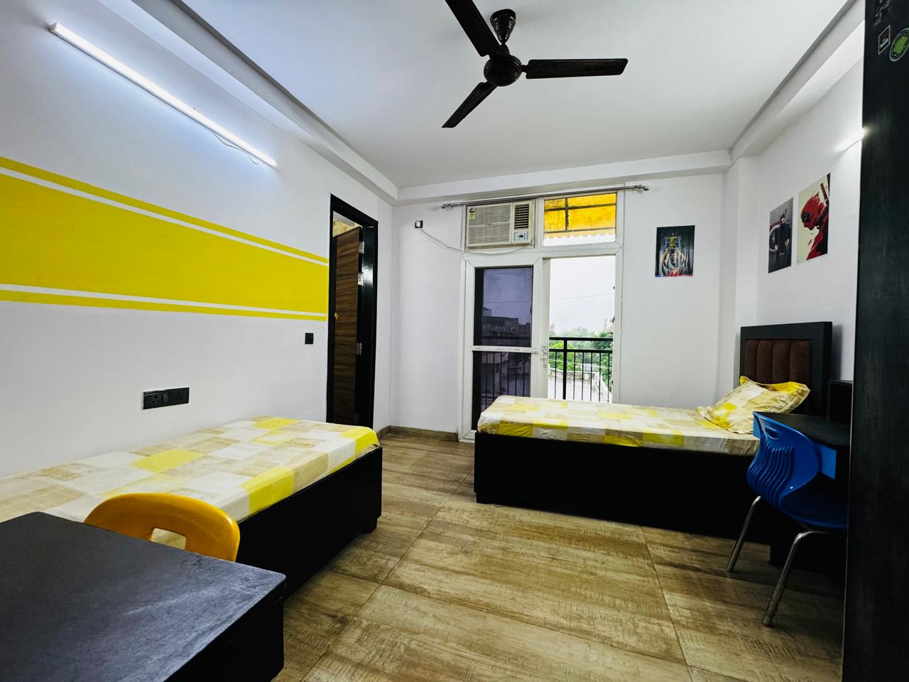 Boys Shared room at Orion Leo E 163, Kamla nagar  PG in Kamla Nagar, Delhi - KM-B-518060