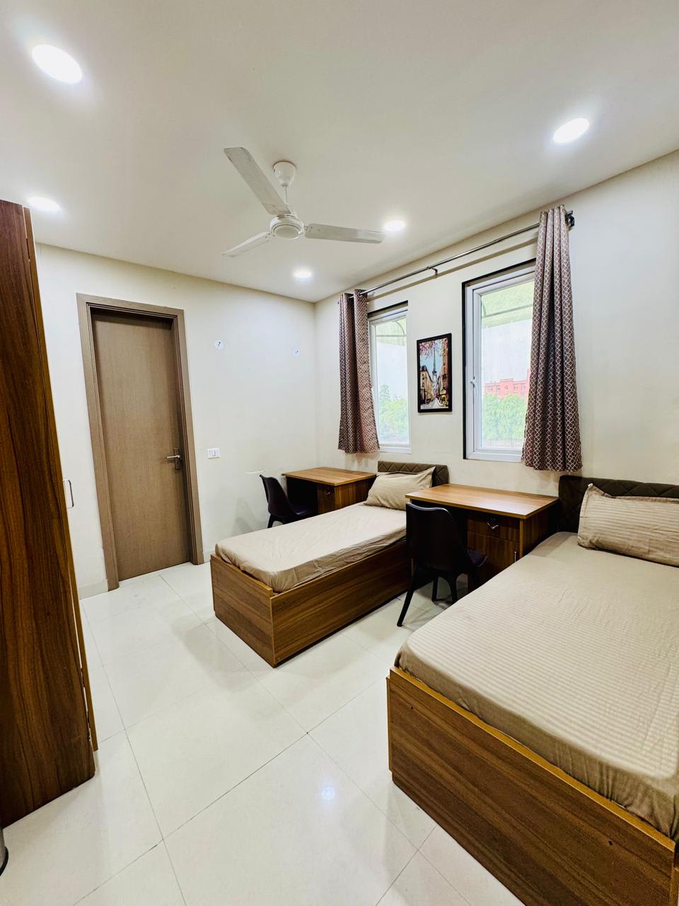 Girls Shared room at Aggarwal Living Above DIY store Kamla Nagar PG in Kamla Nagar, Delhi - KM-G-592079